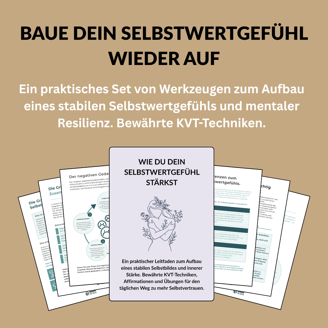 Baue dein Selbstwertgefühl wieder auf. Ein Workbook für Menschen, die mit geringem Selbstwertgefühl kämpfen.
