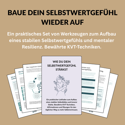 Baue dein Selbstwertgefühl wieder auf. Ein Workbook für Menschen, die mit geringem Selbstwertgefühl kämpfen.