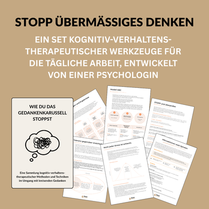 Stoppe die Gedankenspirale und finde deinen inneren Frieden zurück. Ein Workbook für Menschen, die zu viel grübeln.