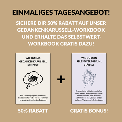 Stoppe die Gedankenspirale und finde deinen inneren Frieden zurück. Ein Workbook für Menschen, die zu viel grübeln.